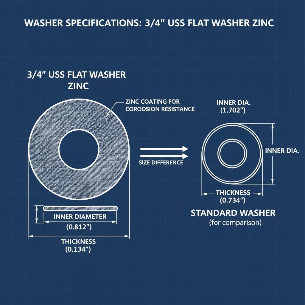 3/4″ USS Flat Washer Zinc: Essential for Secure Fastening