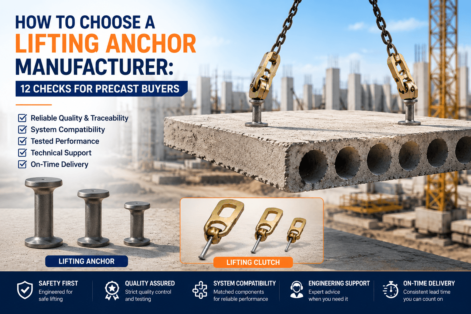 How to Choose a Lifting Anchor Manufacturer: 12 Checks for Precast Buyers