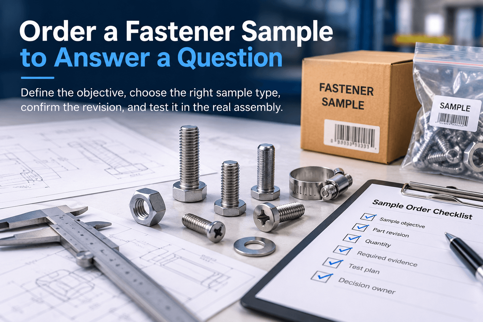 Fastener Sample Order Supplier Guide from Trial to Production